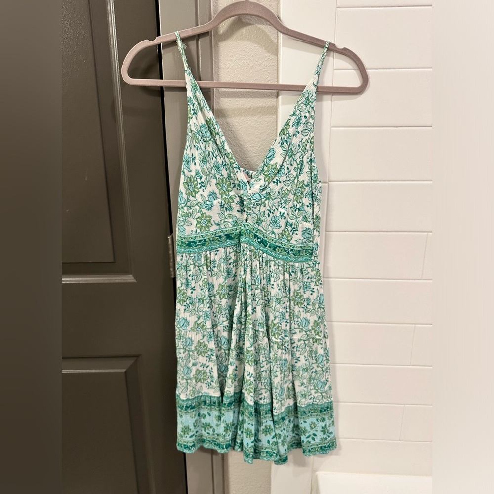 Teal Cutout Summer Dress Large, Francesca